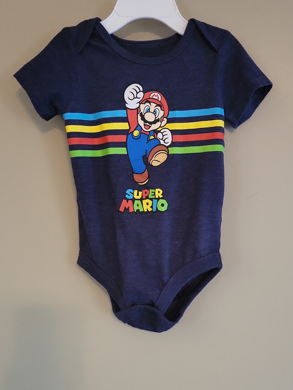 Super Mario colorful onesie/bodysuit
